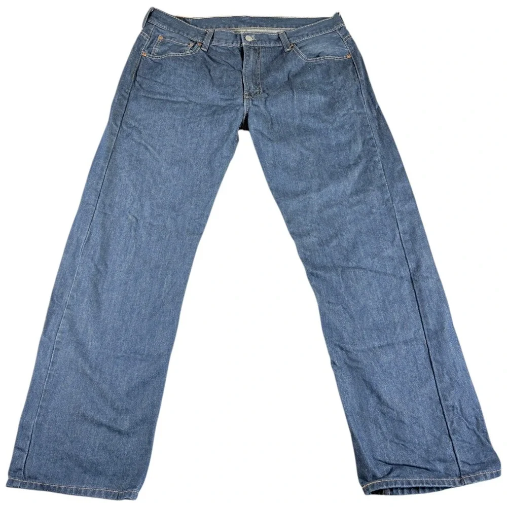 Levi's 569 Jeans Mens 36x34 Blue Denim Rugged Red Tab Relaxed Fit Straight Leg